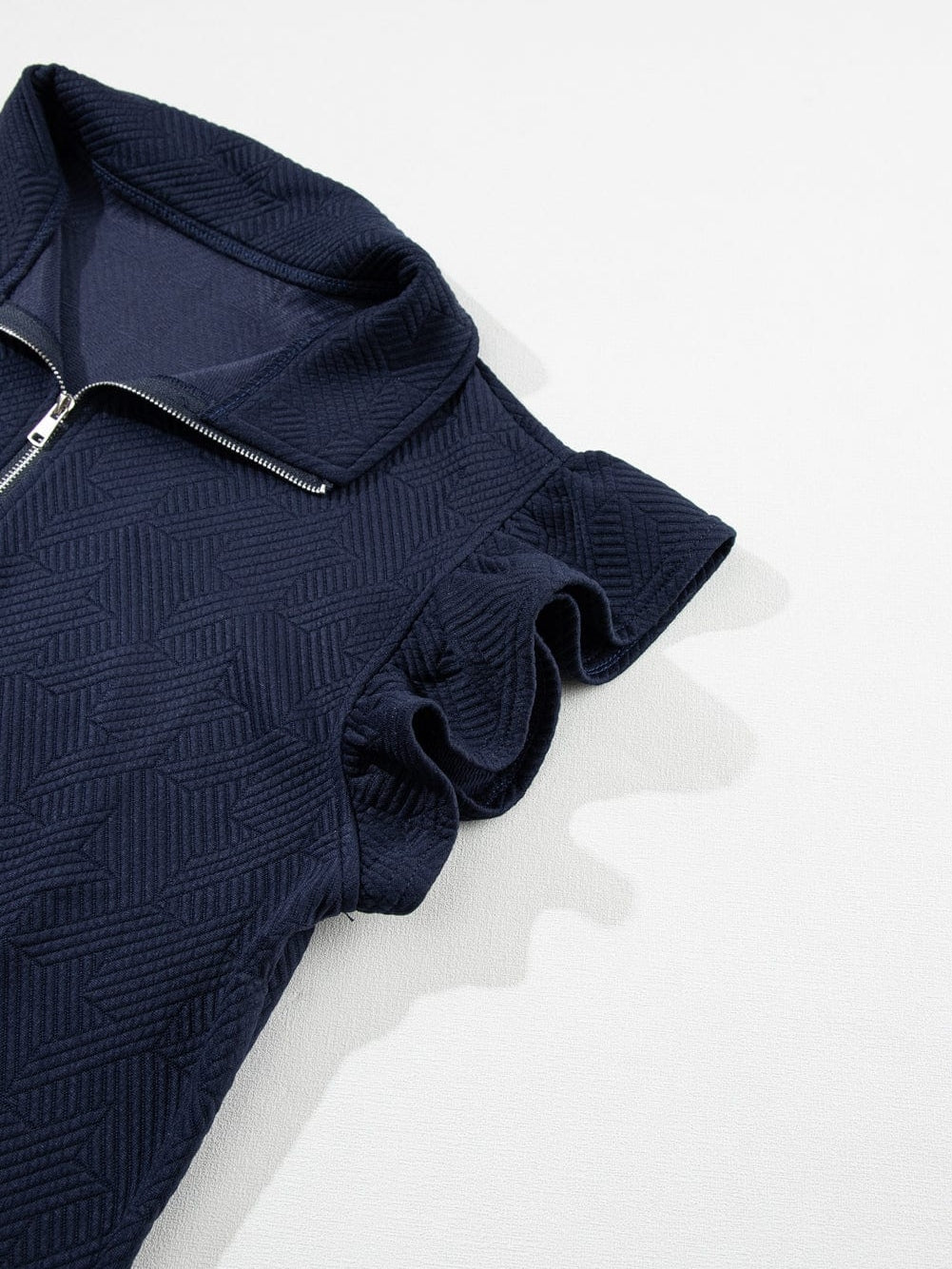 Navy Blue Knit Two-Piece Set