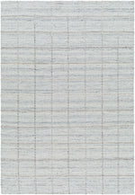 Nissa Light Gray Checkered Wool Rug