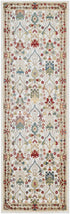 Alfombra de damasco blanco y marrón Neola