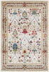 Alfombra de damasco blanco y marrón Neola
