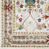 Alfombra de damasco blanco y marrón Neola