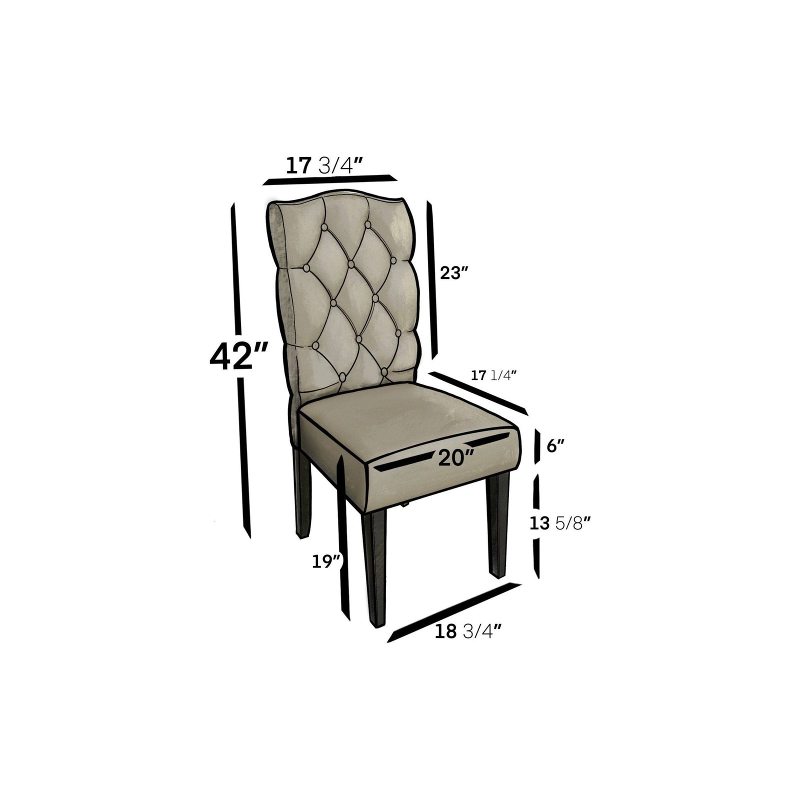 Sillas Parson de Newberry, color gris recuperado