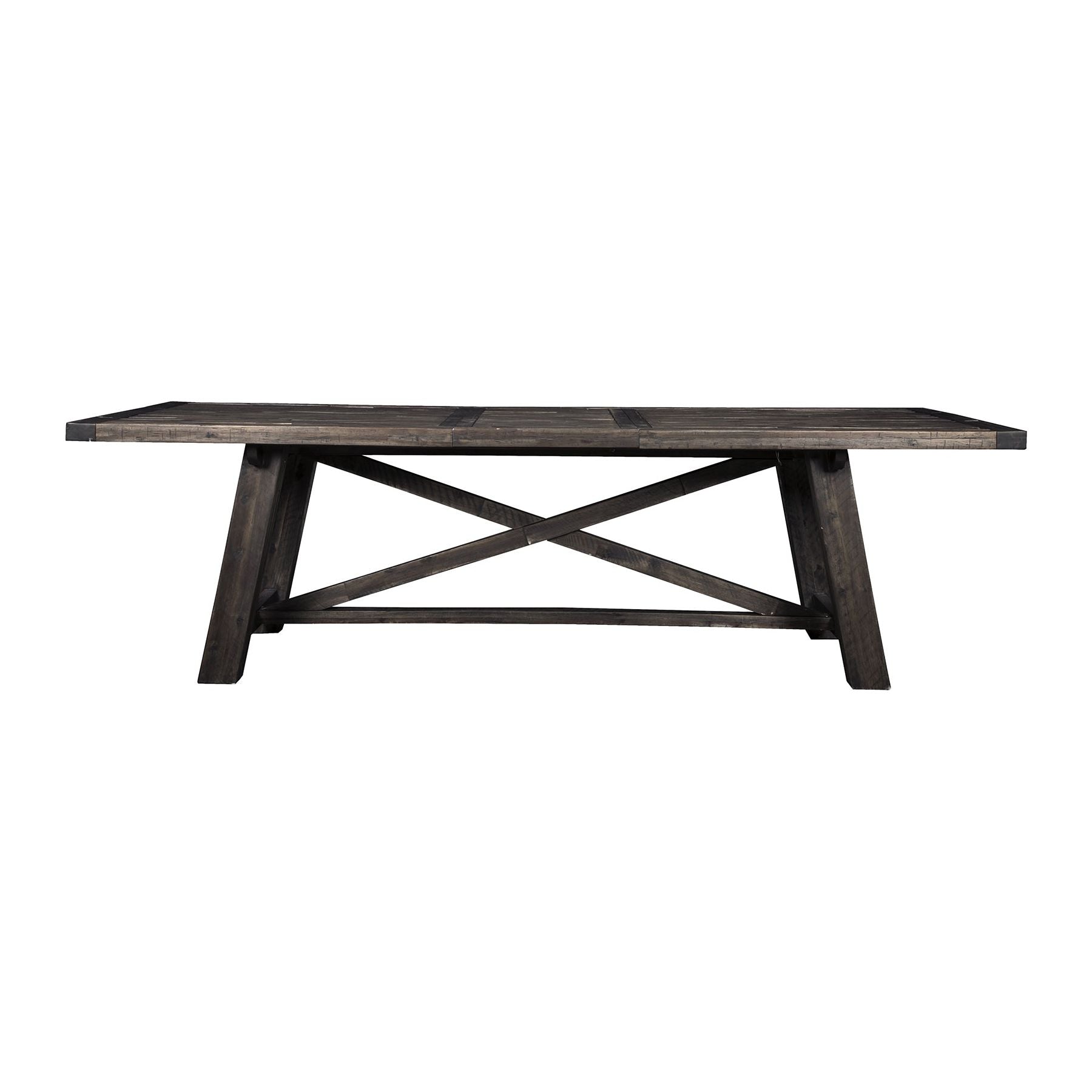 Mesa de comedor rectangular Newberry, gris reciclado