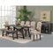 Mesa de comedor rectangular Newberry, gris reciclado