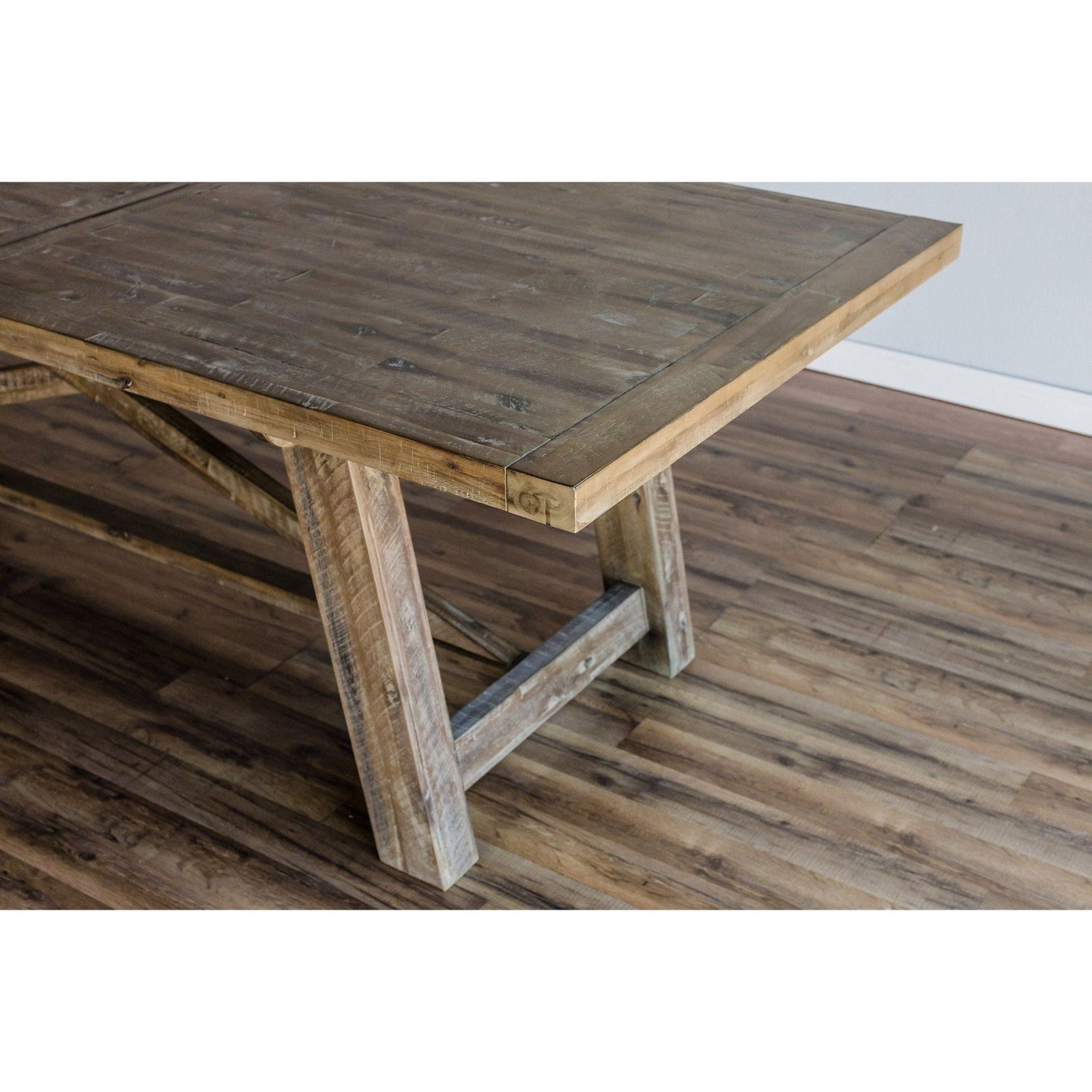 Mesa de comedor rectangular Newberry, natural desgastada
