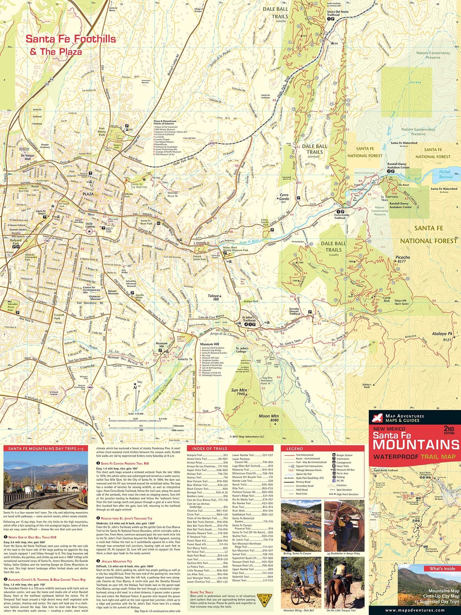Santa Fe Mountains Hiking Trail Map