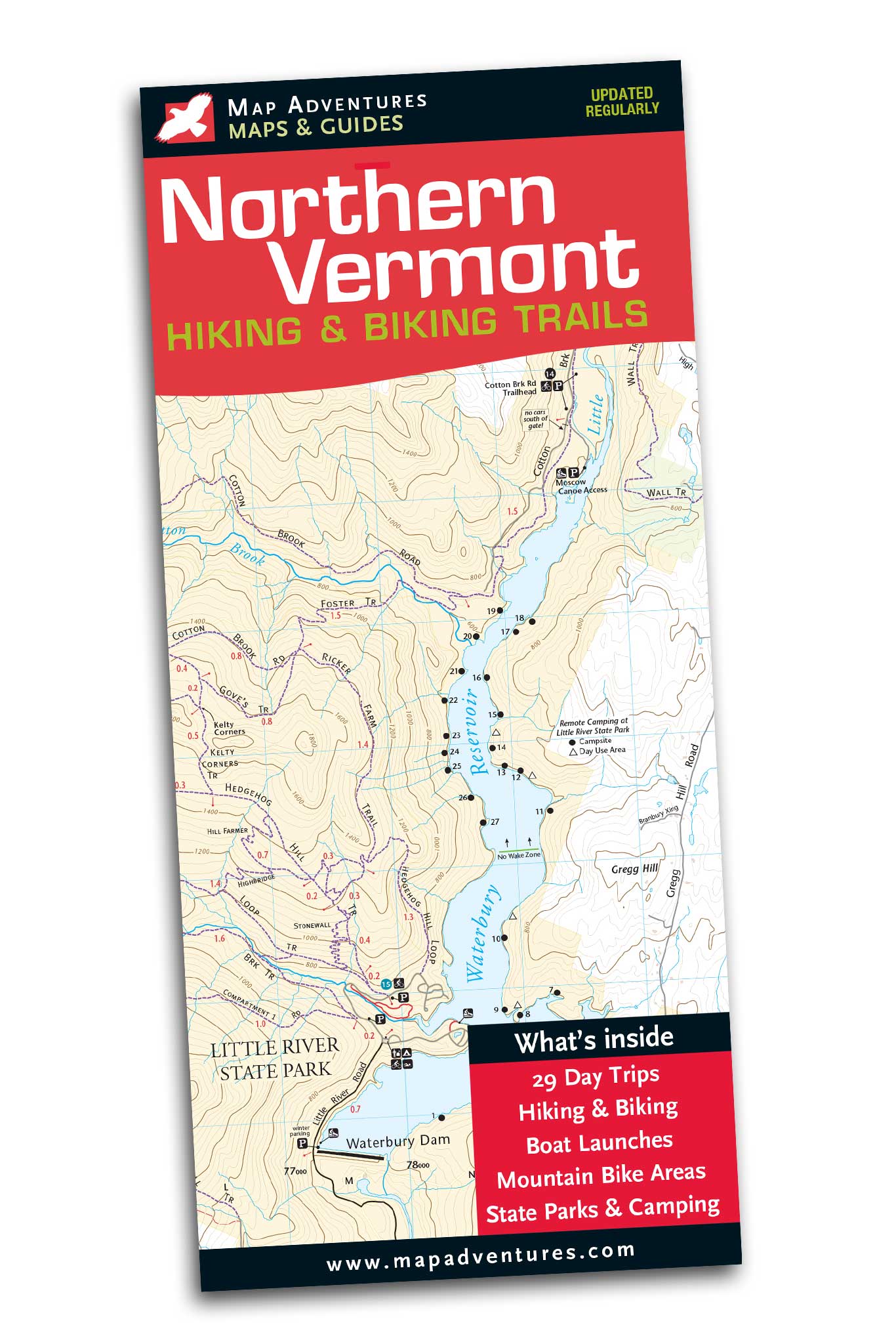 Northern Vermont Hiking Trails Hiking Trail Map