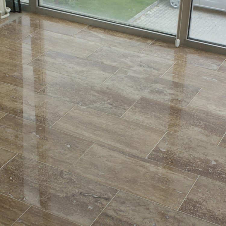 Noce Brown Vein-cut Travertine Floor and Wall Tile 12