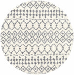 Alfombra de felpa con enrejado blanco y gris de Navassa