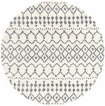 Alfombra de felpa con enrejado blanco y gris de Navassa
