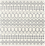 Alfombra de felpa con enrejado blanco y gris de Navassa