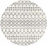 Alfombra de felpa con enrejado blanco y gris de Navassa