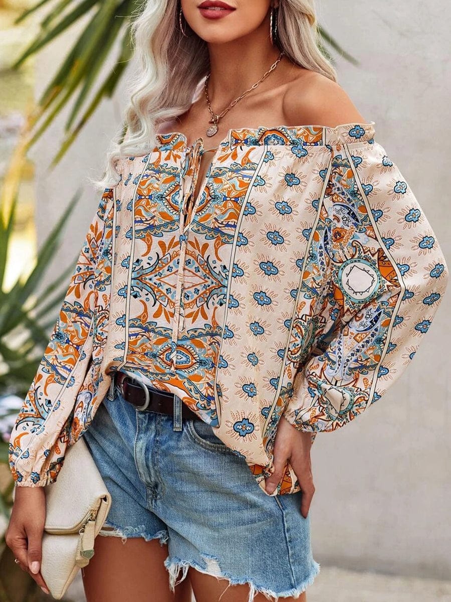 Off-The-Shoulder Bohemian Blouse