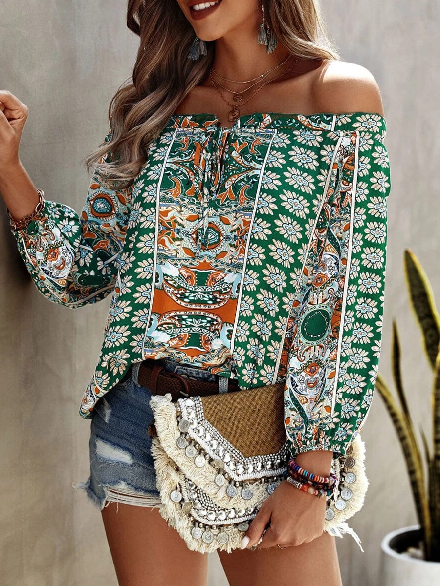 Off-The-Shoulder Bohemian Blouse