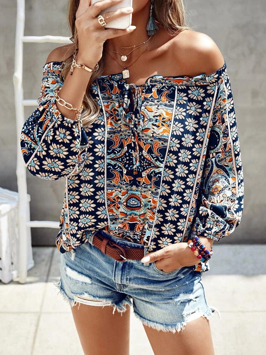 Off-The-Shoulder Bohemian Blouse