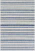 Alfombra nórdica de rayas blancas y azules Olin