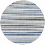 Alfombra nórdica de rayas blancas y azules Olin