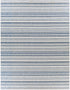Alfombra nórdica de rayas blancas y azules Olin