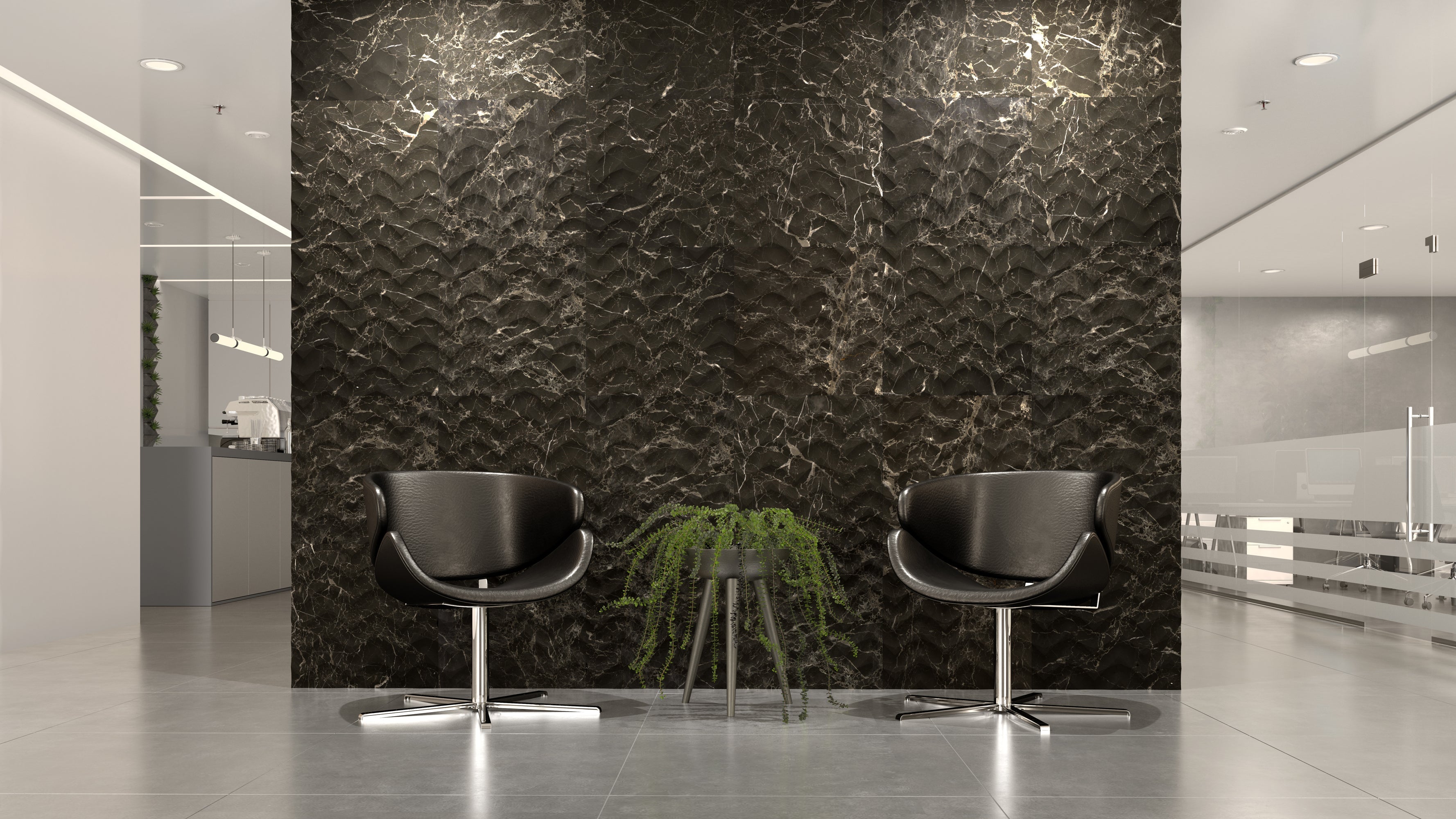 Olive Avantgarde Marble Field Dimensional Stone SILIS Wall Tile - Livfloors Collection