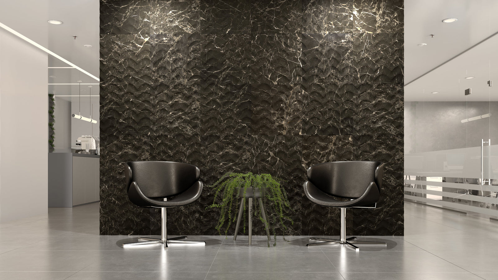 Olive Avantgarde Marble Field Dimensional Stone SILIS Wall Tile - Livfloors Collection