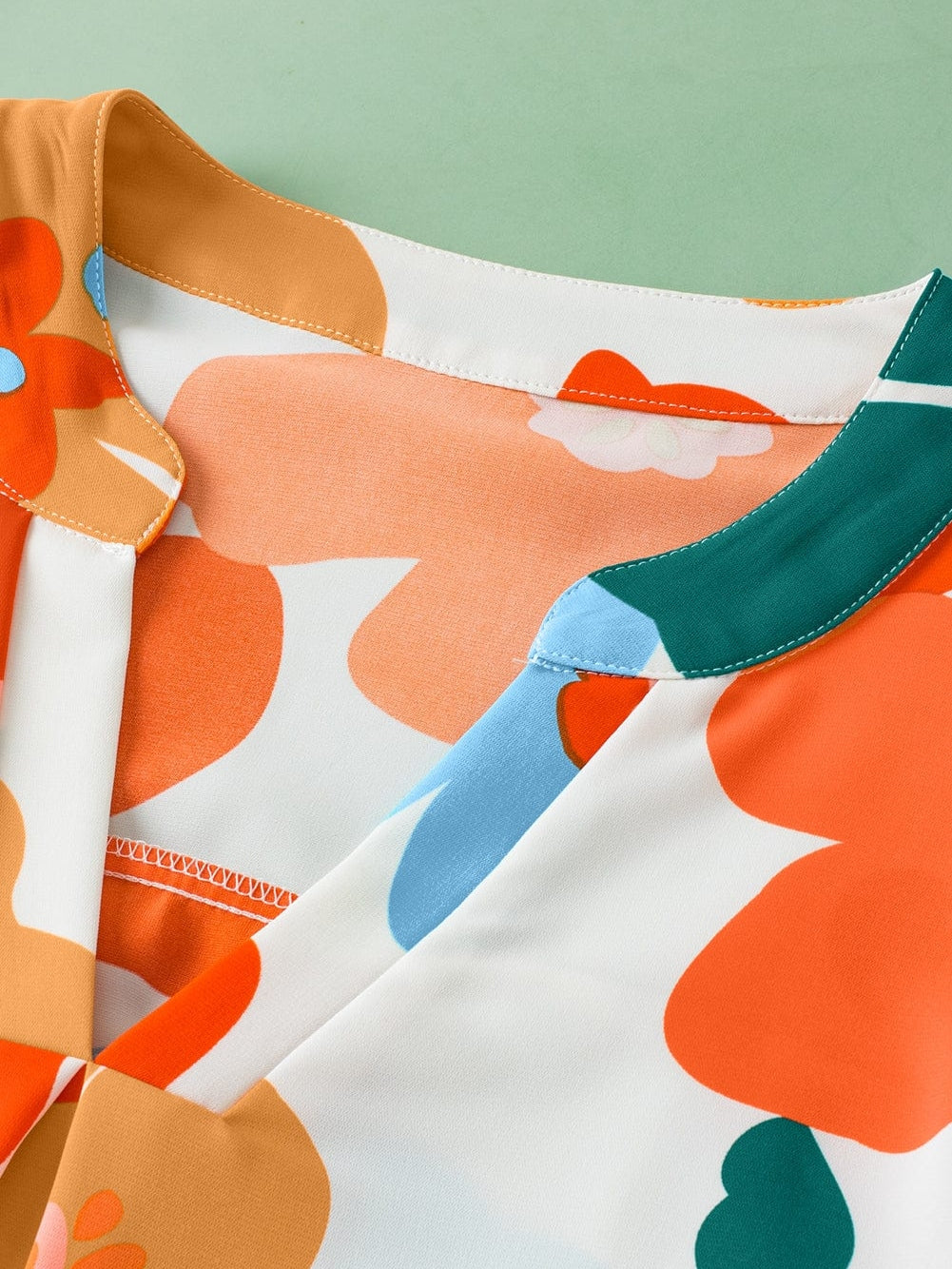Cute Orange and Pink Floral Shirt