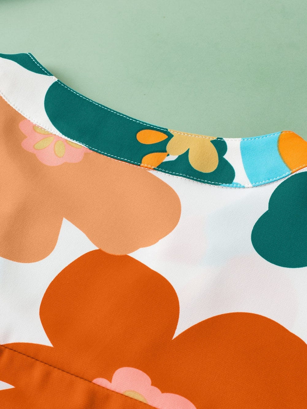 Cute Orange and Pink Floral Shirt