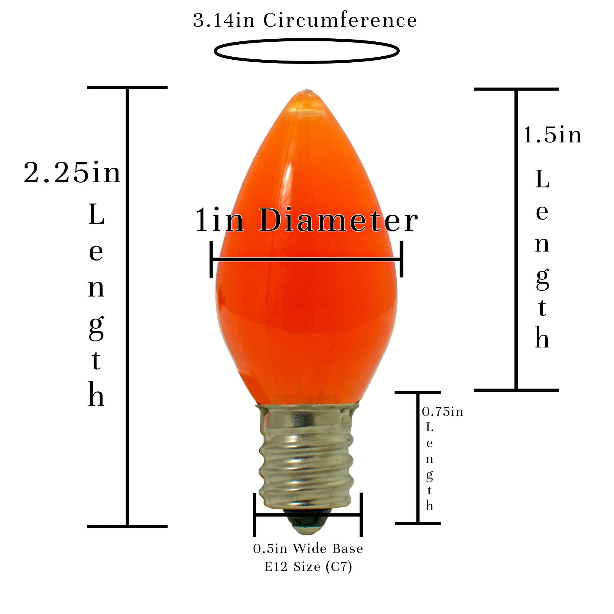 Orange Solid LED Light Bulbs
