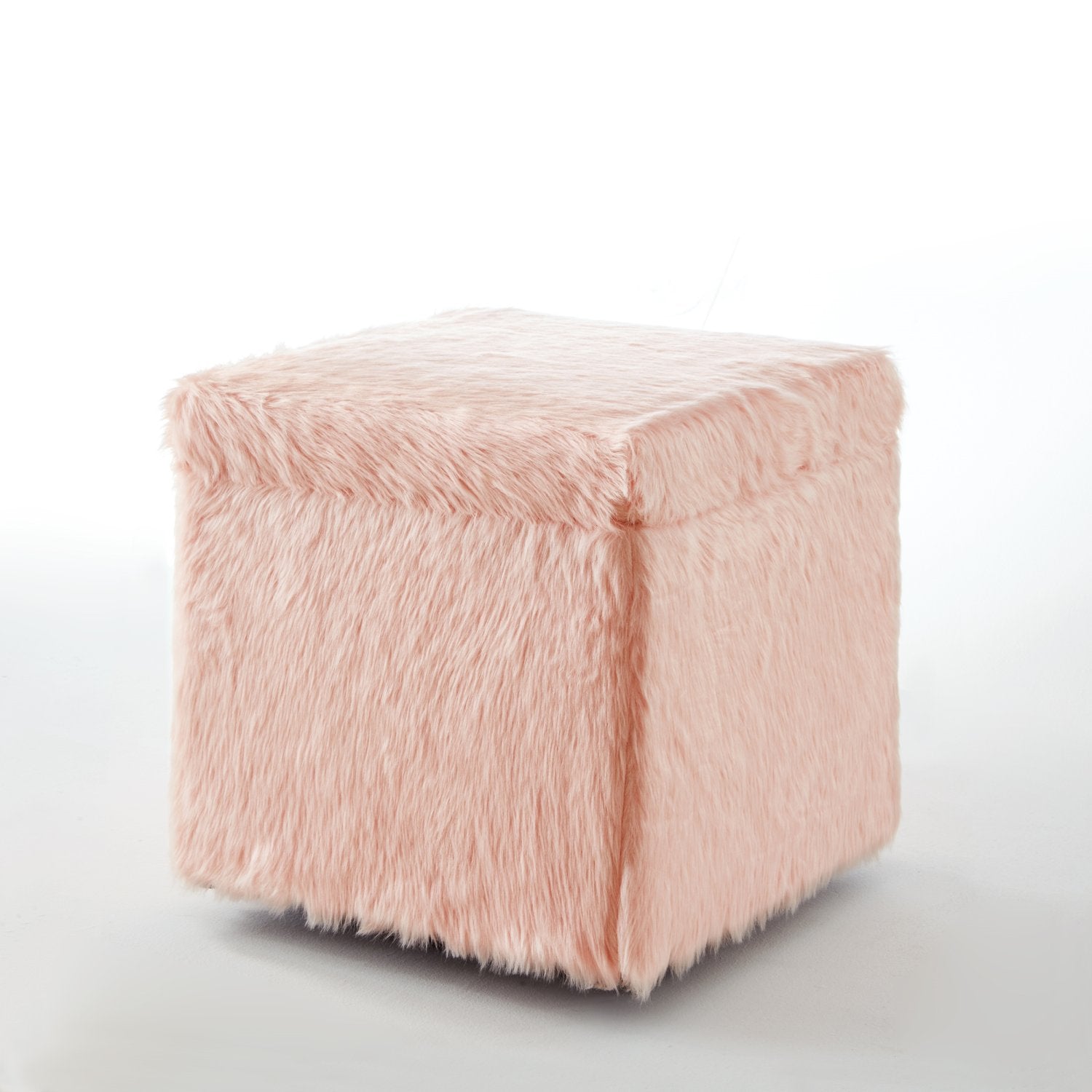 Lilly Faux Fur Cube Storage Ottoman