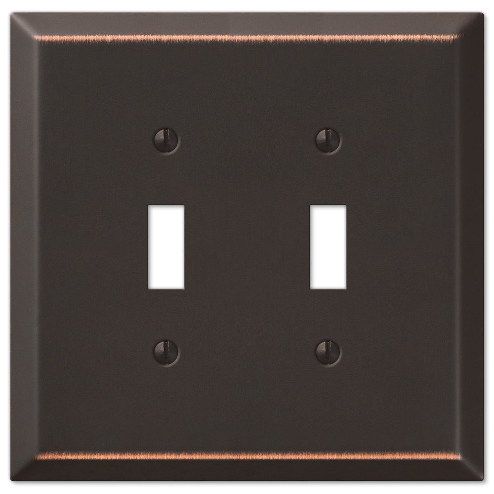 Placa de pared de acero envejecido de gran tamaño con 2 palancas