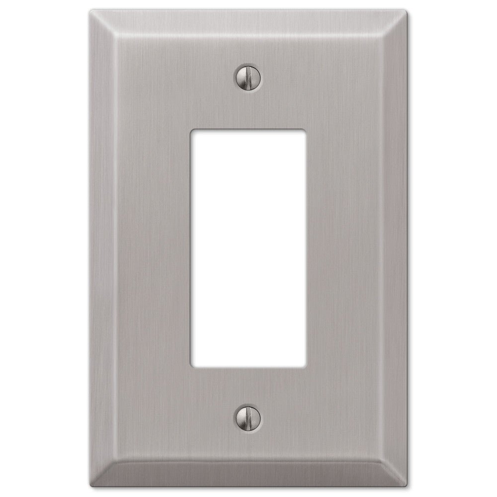 Placa de pared basculante de acero niquelado cepillado de gran tamaño - 1