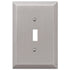 Oversized Brushed Nickel Steel - 1 Toggle Wallplate