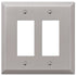 Placa de pared de gran tamaño de acero niquelado cepillado con 2 balancines