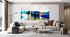 Oversized Contemporary Art Mirrored Mountain Wall Decor Set of 3