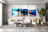 Oversized Contemporary Art Mirrored Mountain Wall Decor Set of 3