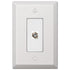 Placa de pared de gran tamaño de acero blanco con conector para 1 cable