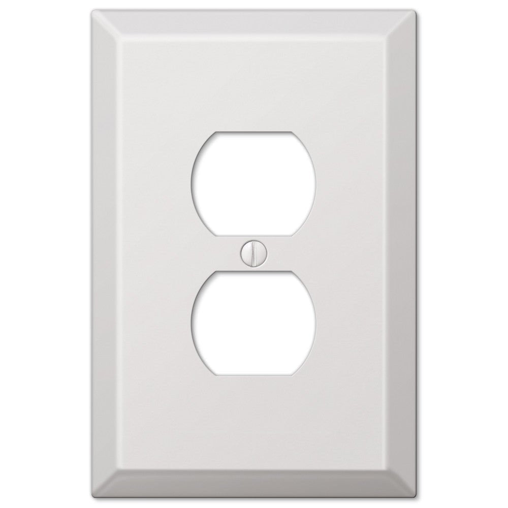 Placa de pared de acero blanco de gran tamaño - 1 dúplex