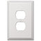 Placa de pared de acero blanco de gran tamaño - 1 dúplex