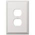 Placa de pared de acero blanco de gran tamaño - 1 dúplex