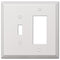 Placa de pared de acero blanco de gran tamaño: 1 palanca/1 balancín