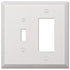 Placa de pared de acero blanco de gran tamaño: 1 palanca/1 balancín