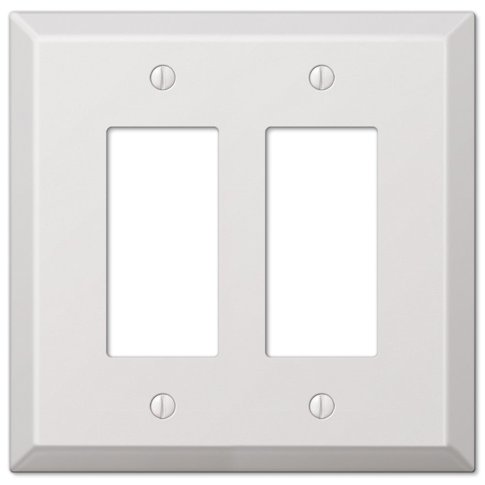 Placa de pared de acero blanco de gran tamaño con 2 balancines