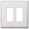 Placa de pared de acero blanco de gran tamaño con 2 balancines
