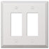 Placa de pared de acero blanco de gran tamaño con 2 balancines