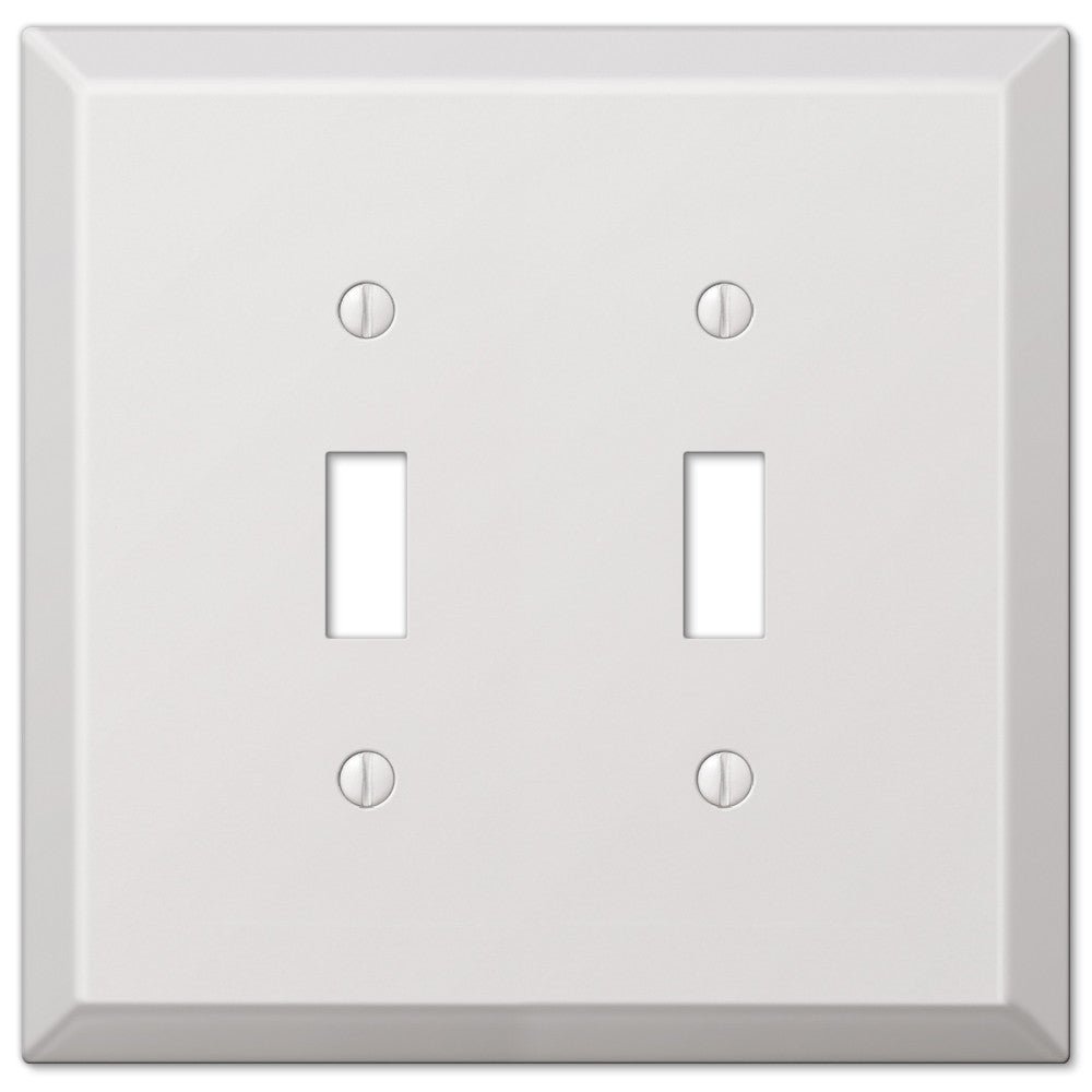 Placa de pared de acero blanco de gran tamaño con 2 palancas