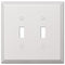 Placa de pared de acero blanco de gran tamaño con 2 palancas