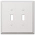 Placa de pared de acero blanco de gran tamaño con 2 palancas