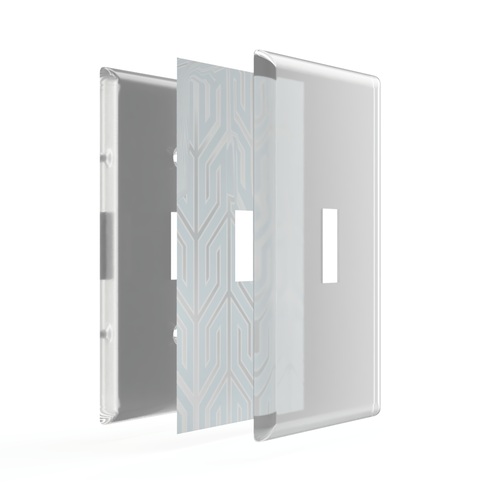 Placa de pared de plástico transparente sin tornillos Paper-It de 2 balancines
