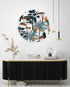 Parrots Pattern Printed Transparent Acrylic Circle