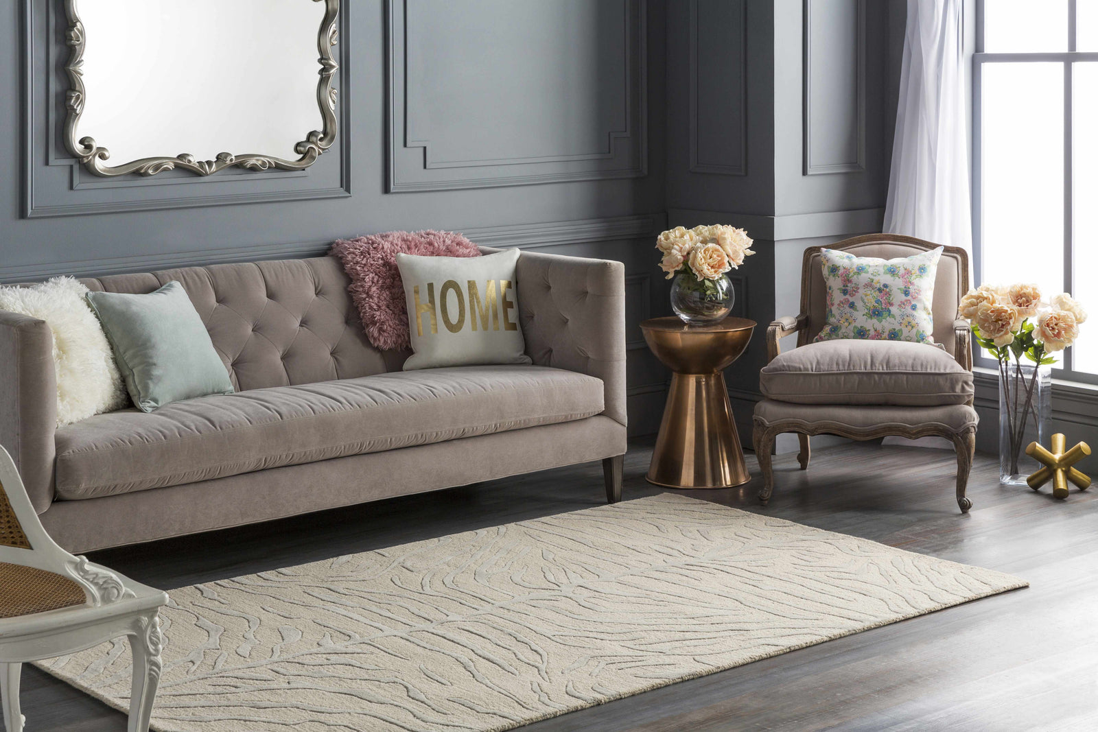 Peora Zebra Print Area Rug