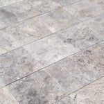 Pewter Travertine Honed and Filled Floor and Wall Tile - Livfloors Collection